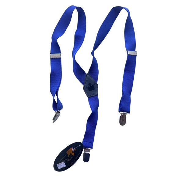 Littlest Prince Couture Other - Littlest Prince Couture Suspenders Large Adjustable Blue Polyester Clips